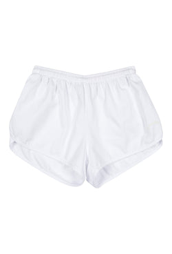 Vintage 1980's Style Washed Cotton Dolphin Shorts - Original White - J. Marin