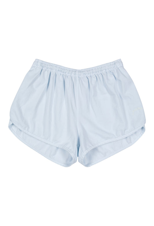 Vintage 1980's Style Washed Cotton Dolphin Shorts - Sail Blue - J. Marin